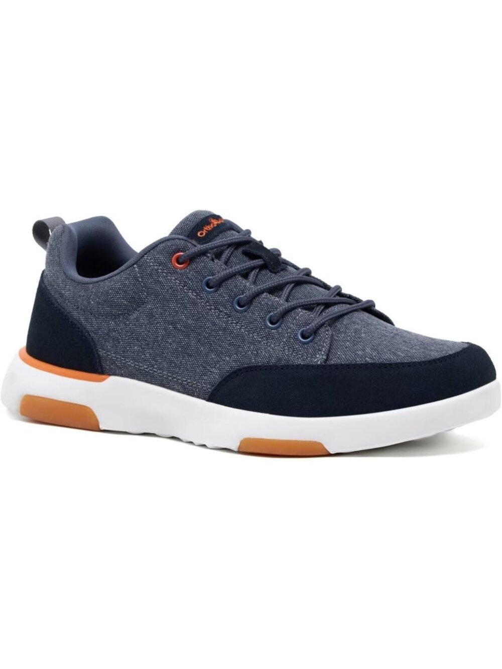 OrthoComfoot Men's Denim Rubber Comfortable & Breathable Slip On Walking Sneaker